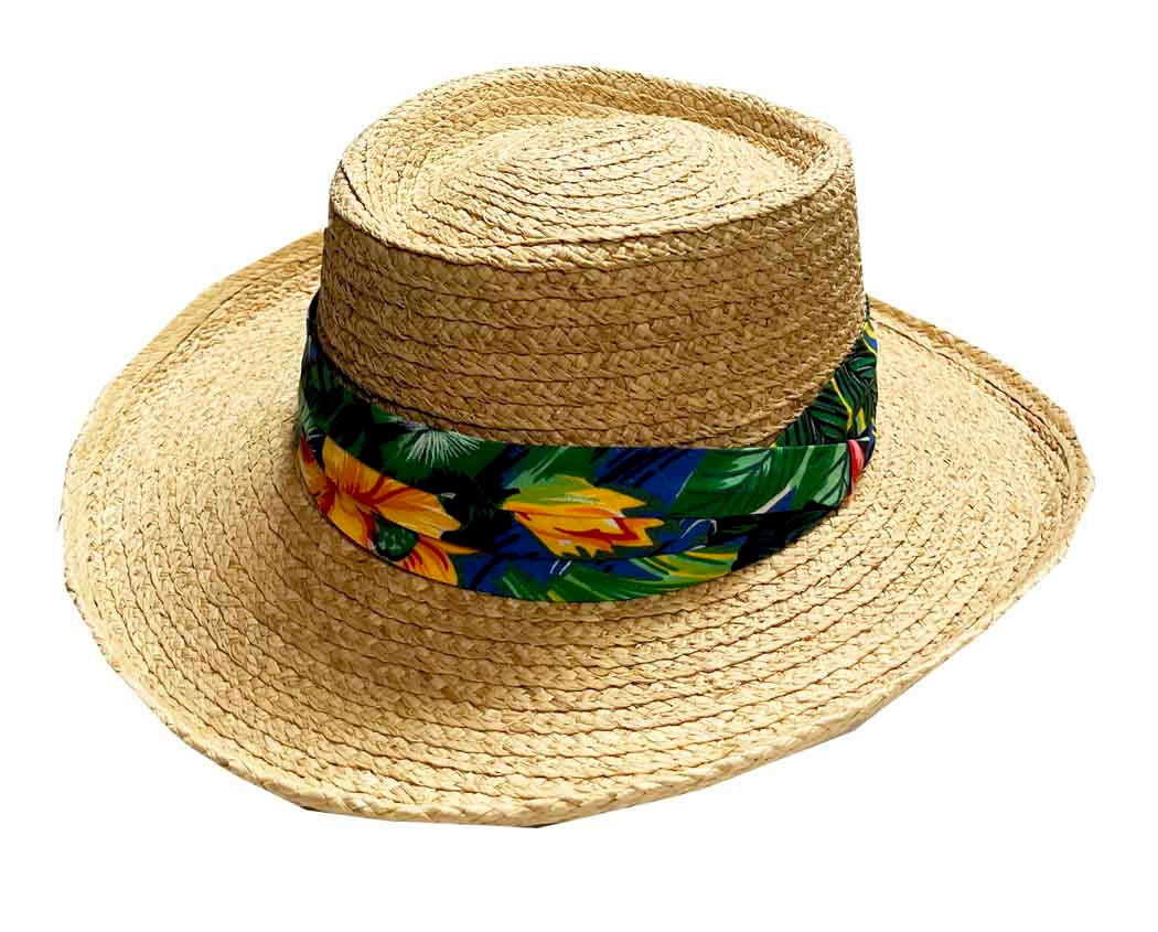 B Scala Raffia Straw Golf "DRIVER" Gambler Hat, Style# 321