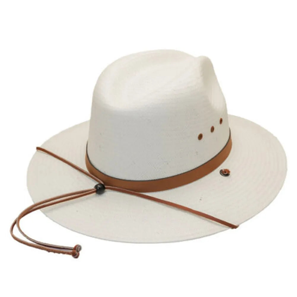 B "Stetson Los Alamos" Straw Outback Hat, Color Natural