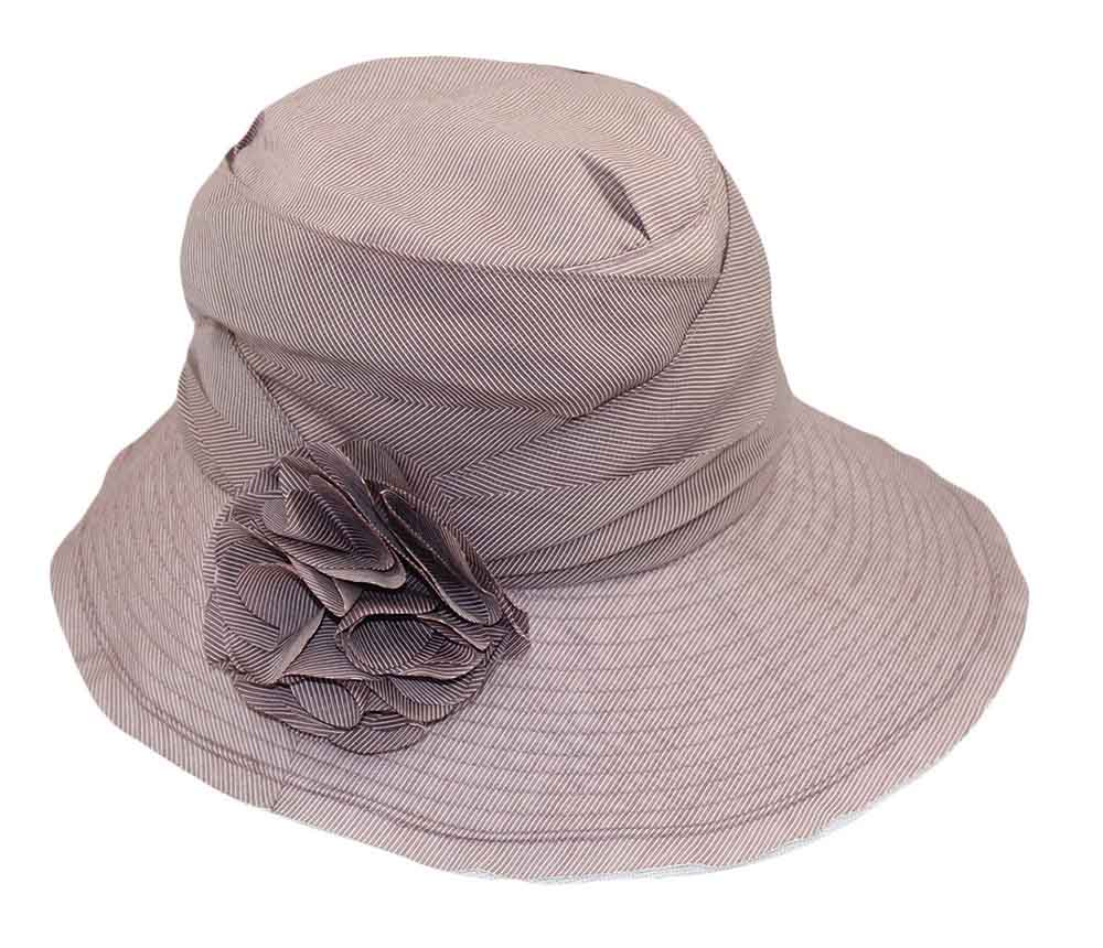 C- Jeanne Simmons Women's Asymmetrical Sun Hat with Bendable Wired Brim, Style# 4016
