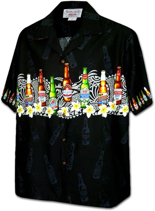 Pacific Legend Beer Men's Fun Hawaiian Shirt, Style#440-3946