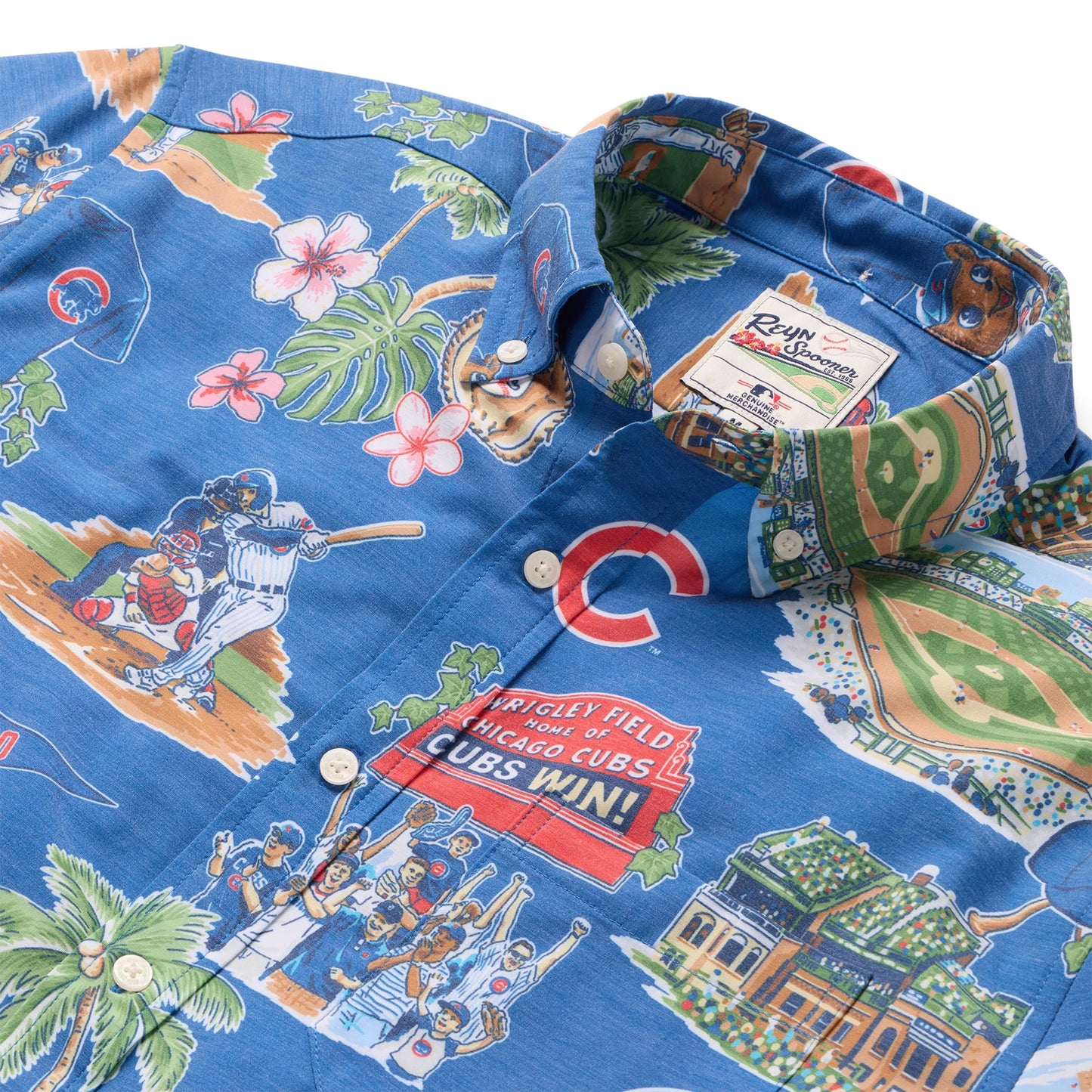 MLB® 2025 CHICAGO CUBS SCENIC PERFORMANCE BUTTON FRONT Shirt Style#6809