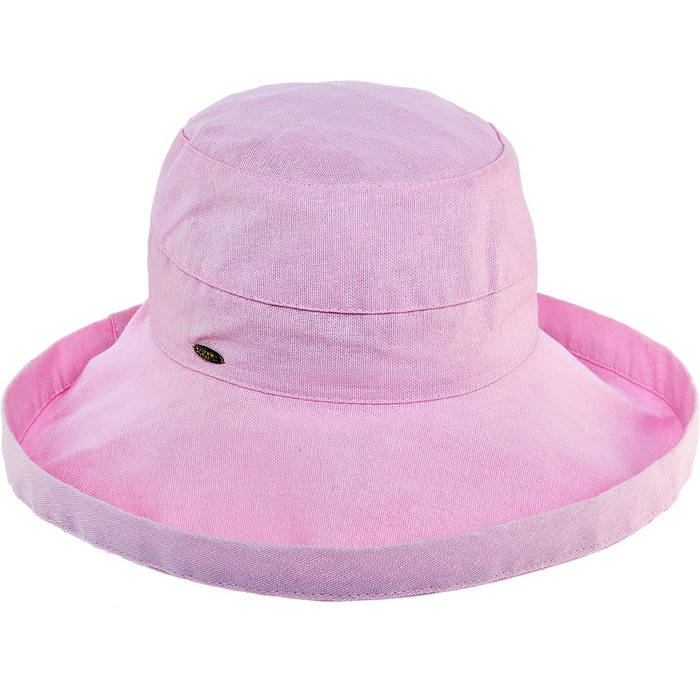 C- Scala Women's "GIANA" Cotton Hat with Inner Drawstring and UPF 50+ Rating, Style#LC399