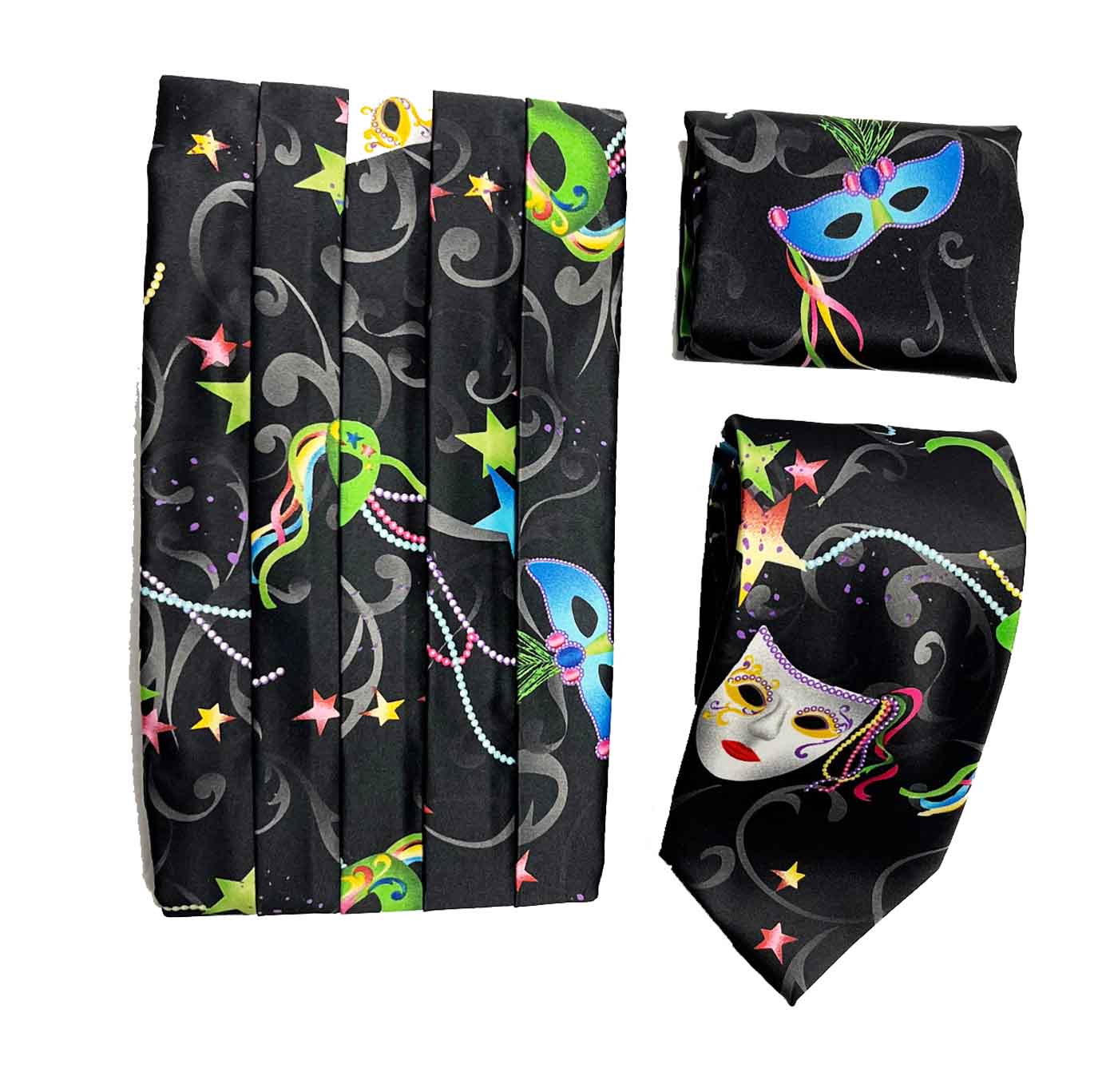 Y-- Mardi Gras New Orleans Men's Cummerbund Sets