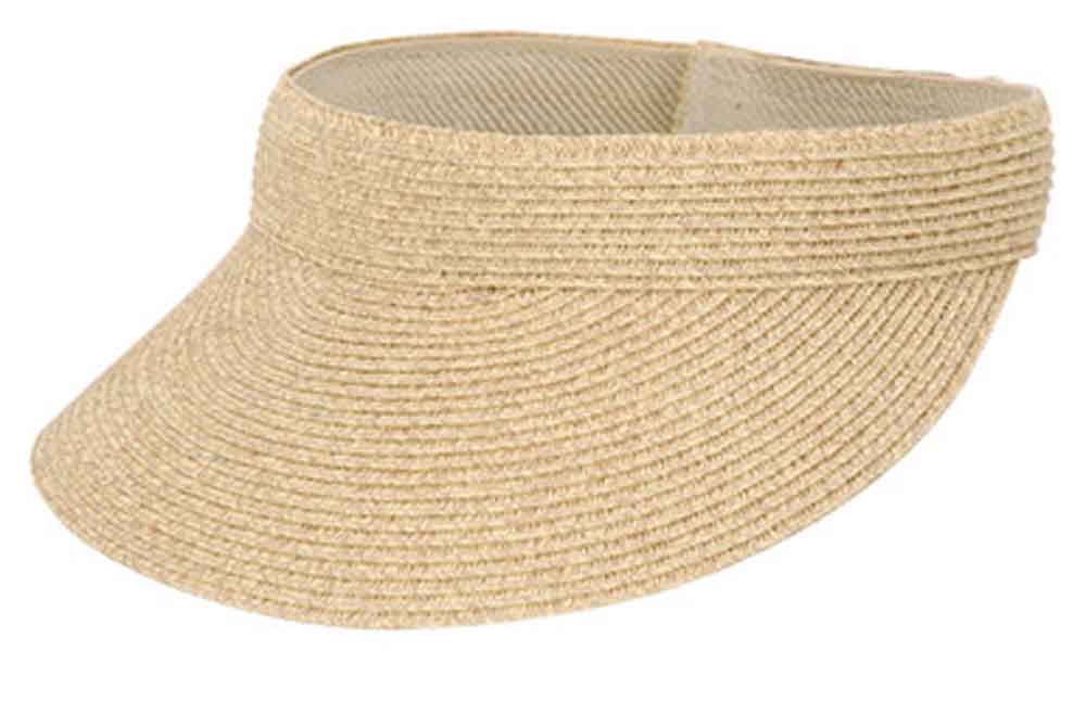 C-Jeanne Simmons Adjustable Women's Straw Visor, Style#6110