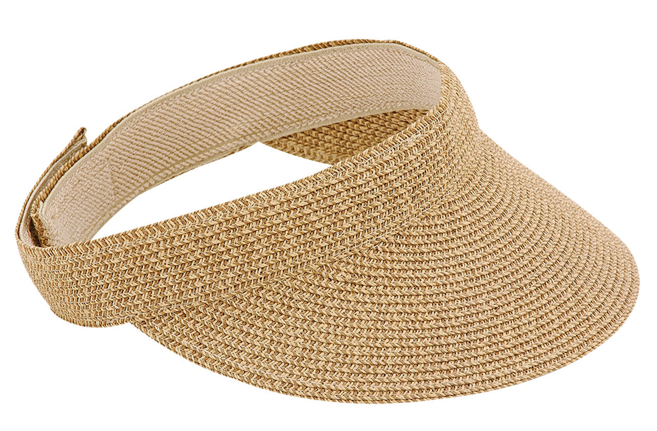 C-Jeanne Simmons Adjustable Women's Straw Visor, Style#6110
