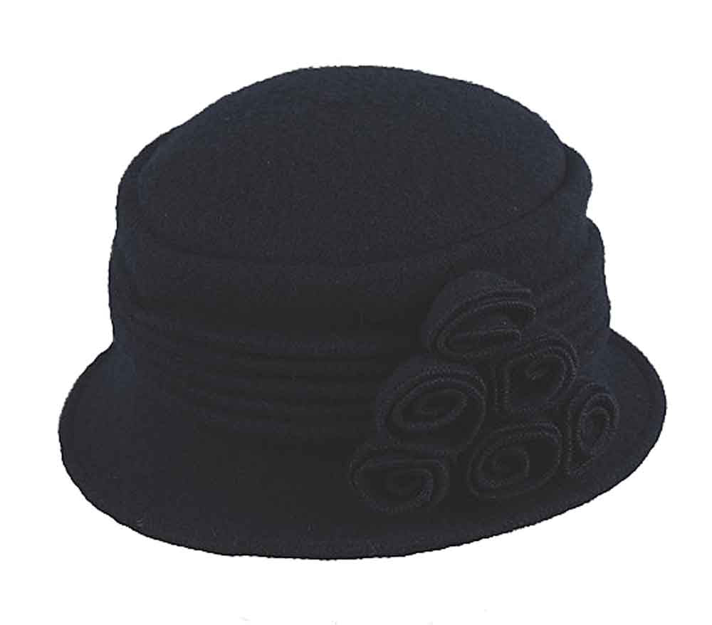 C- Jeanne Simmons Women's Fleece Slouch Hat with Flower, Style#7554