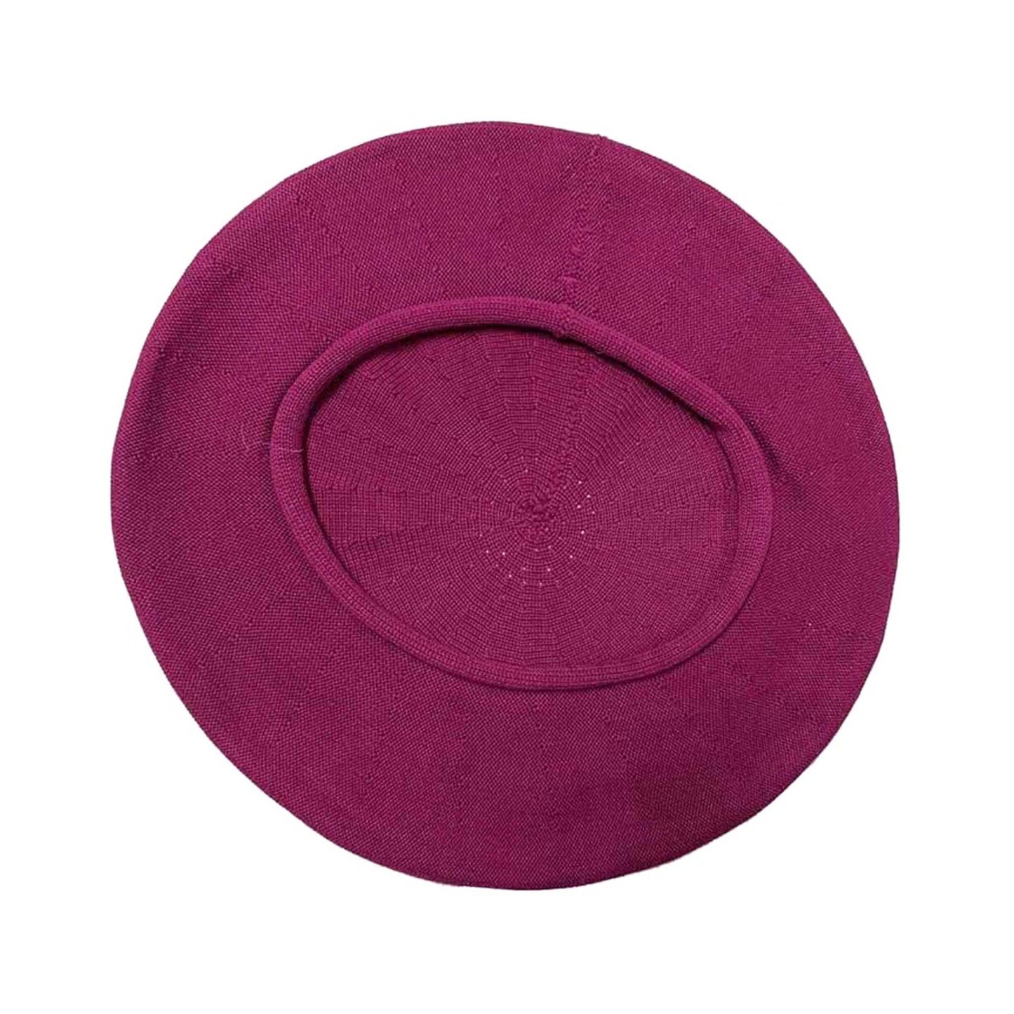 *Raspberry Cotton Classic French Beret, NEW! "The kind you find in a Secondhand Store", PARKHURST BERETS, Made In Canada, #30017
