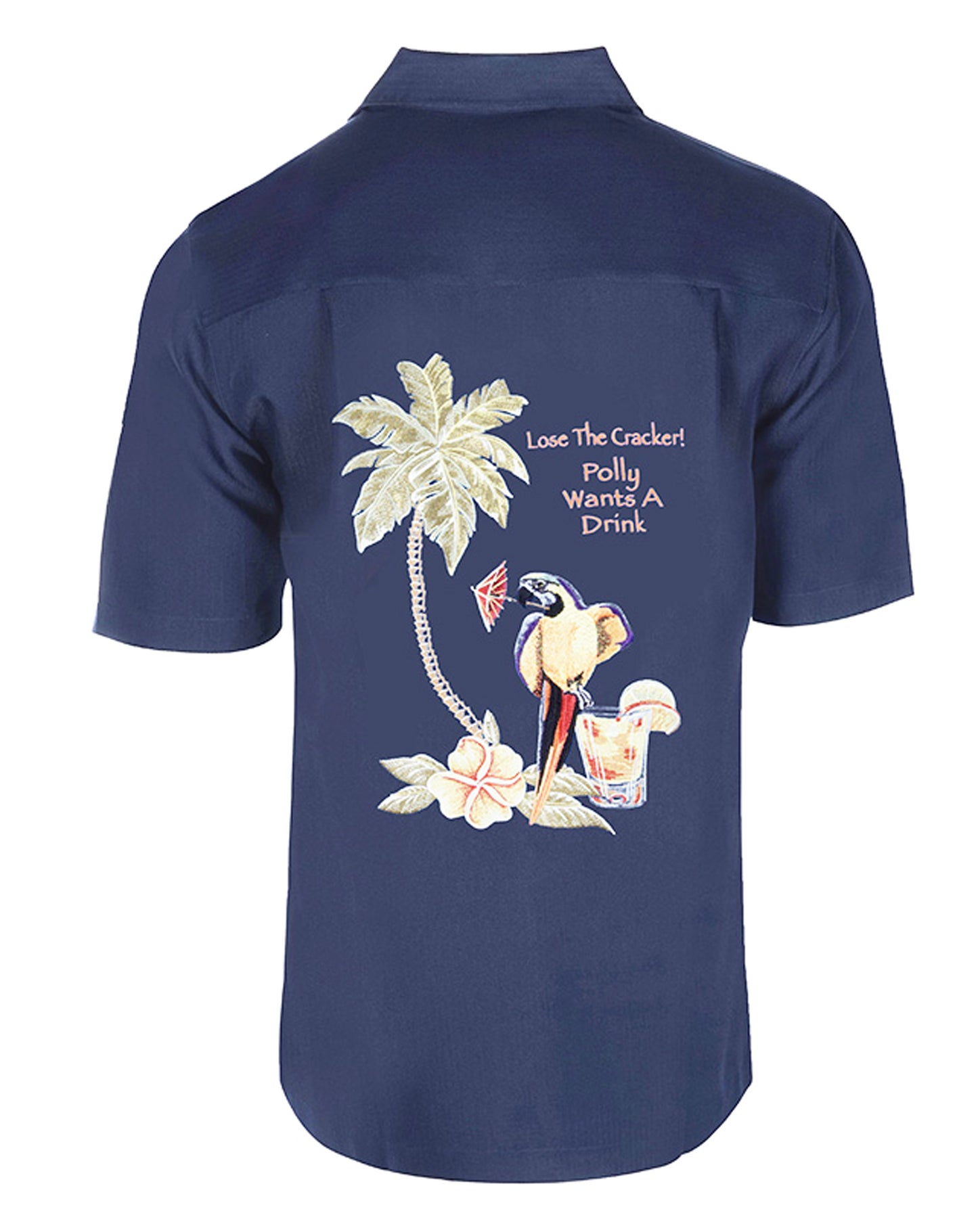 Weekender Mens Polly's Drink Parrot Embroidered Shirt, Style#M031525