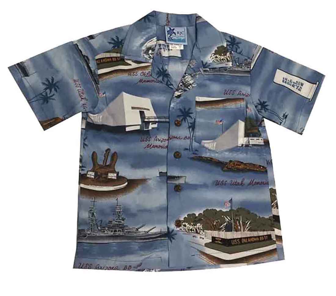 KALAHEO/RJC Youth Pearl Harbor Hawaiian Shirt, Style# 847Y