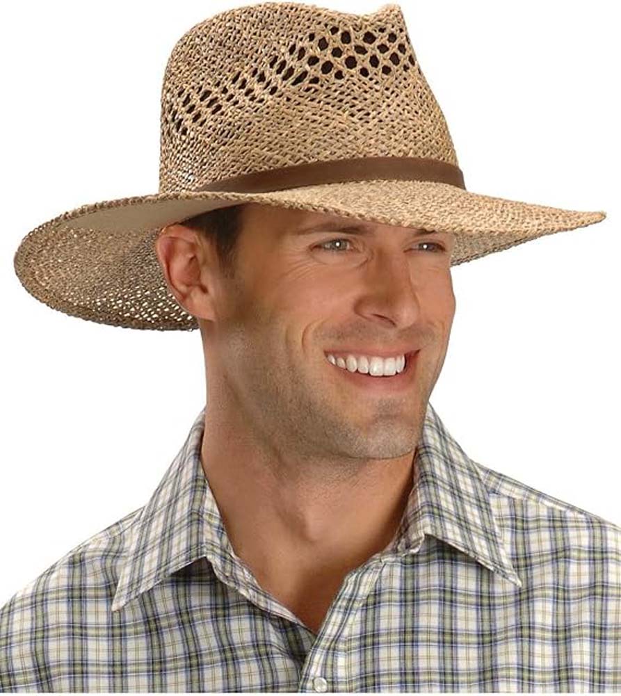 B Stetson Hats - "DOVE MOUNTAIN" Outdoor Vented Seagrass Hat, Color Wheat, Style#383205