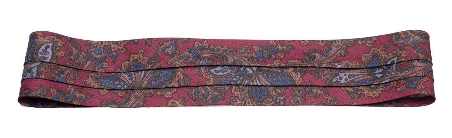 C Hat Bands - 3-Pleat "Novelty PAISLEY Pattern 100% Polyester Hat Bands" with 2-End Hooks - FINAL SALE