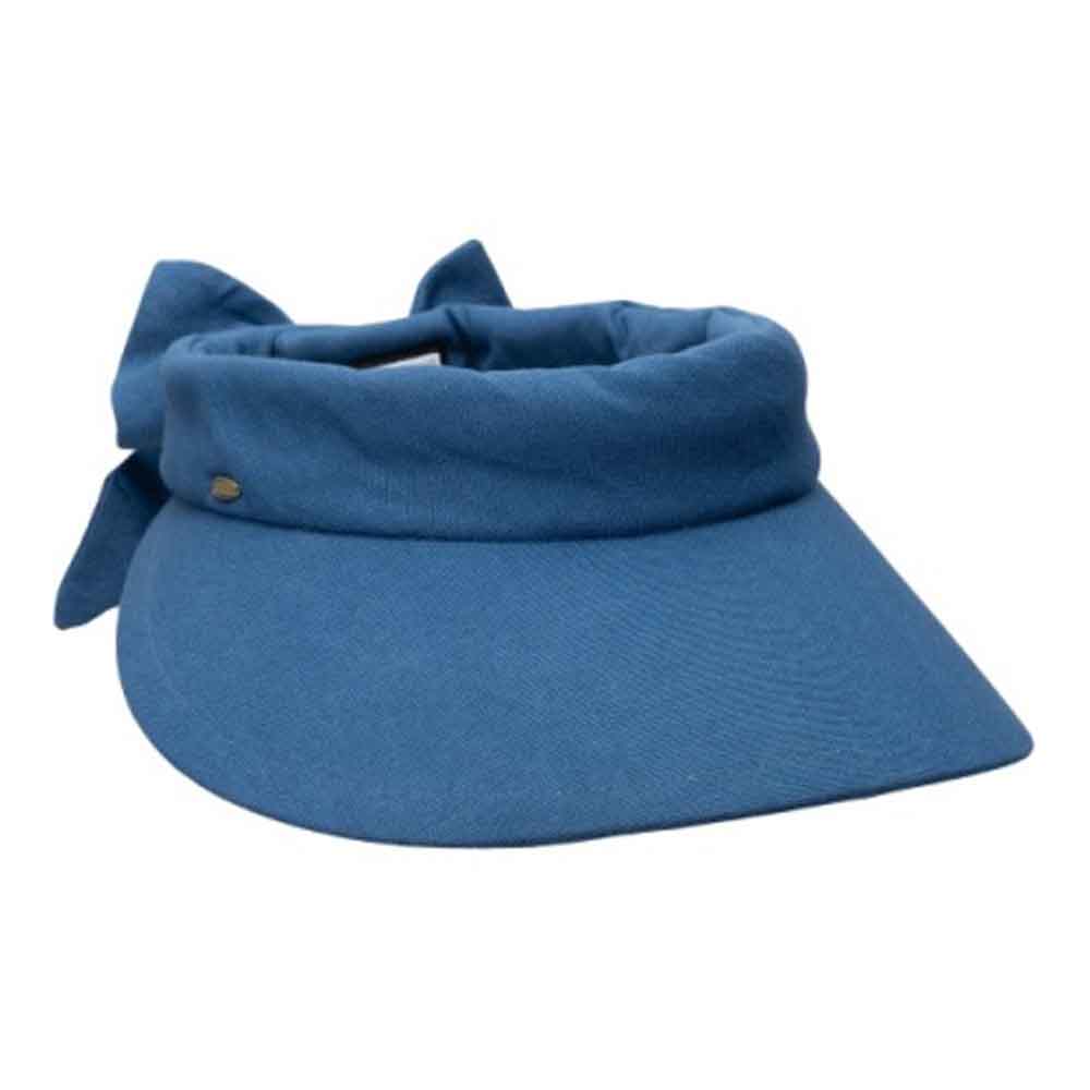 C- Scala Women's AROSA Cotton Visor with 4 1/4" Peak, Bow, & Velcro® Closure, Style#V25