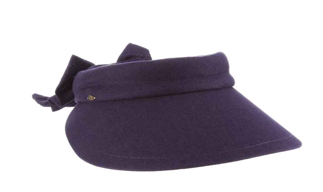 C- Scala Women's AROSA Cotton Visor with 4 1/4" Peak, Bow, & Velcro® Closure, Style#V25