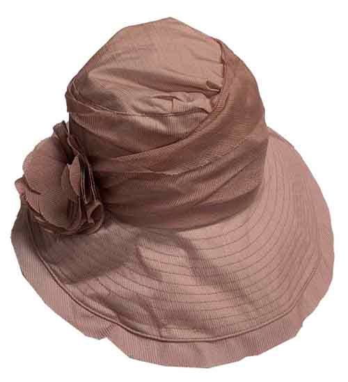 Jeanne Simmons asymmetrical sun hat bendable wired brim