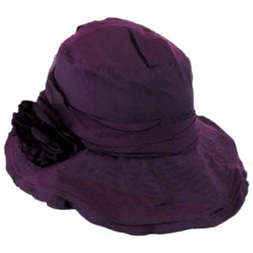 Jeanne Simmons asymmetrical sun hat bendable wired brim