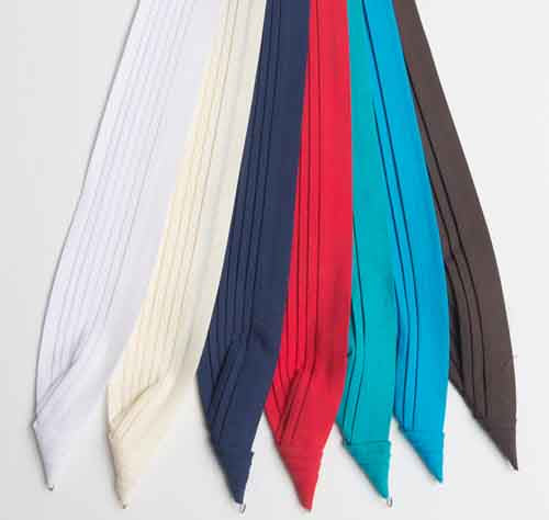 7 pleat polyester puggaree hat band with two hooks