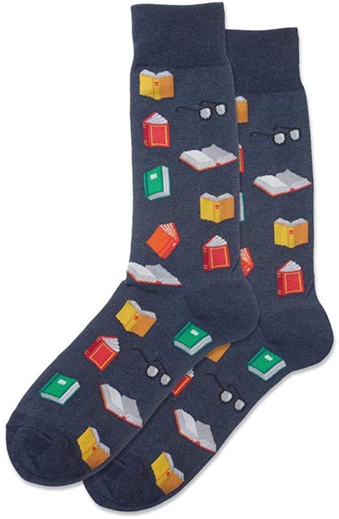 Hot sox mens books novelty sock