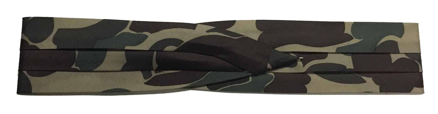polyester silky print hat bands with two hooks