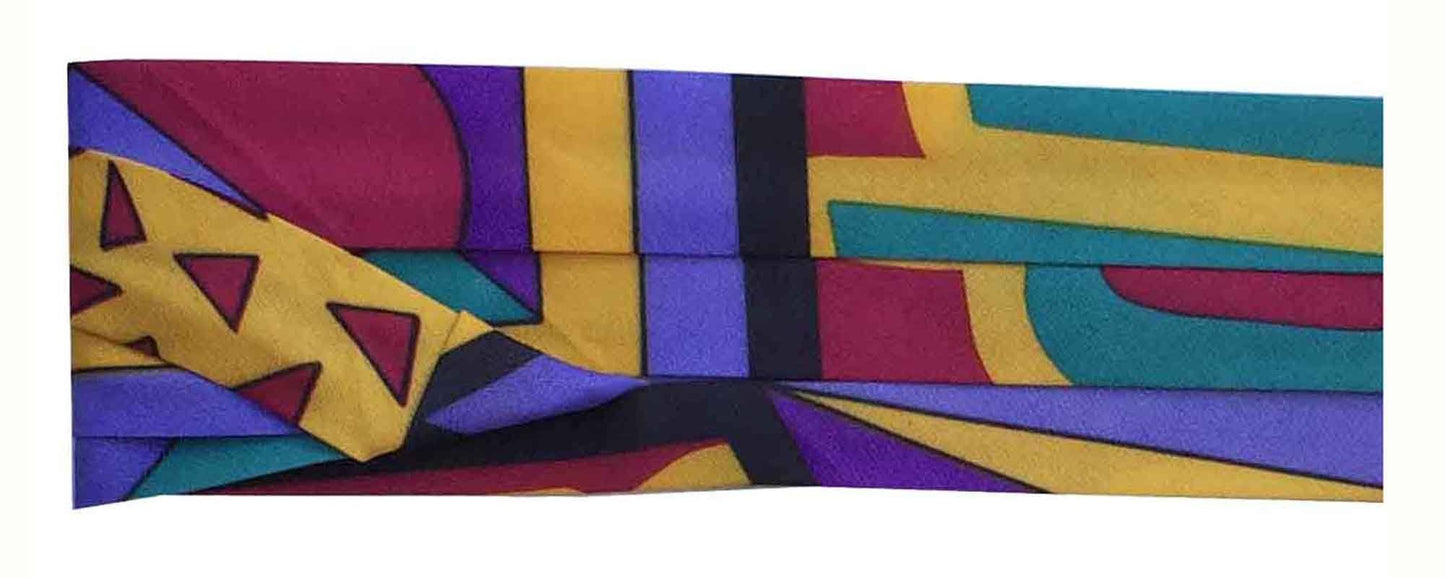 polyester silky print hat bands with two hooks