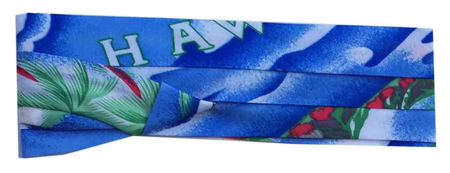 polyester silky print hat bands with two hooks