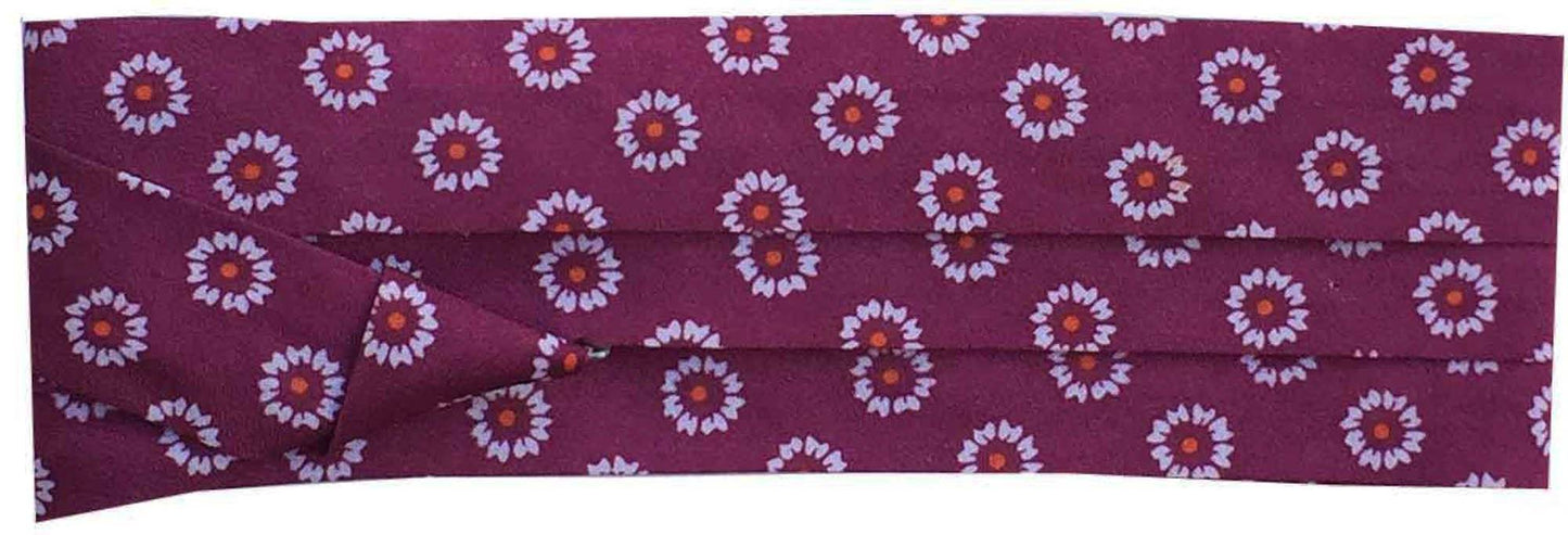 polyester silky print hat bands with two hooks
