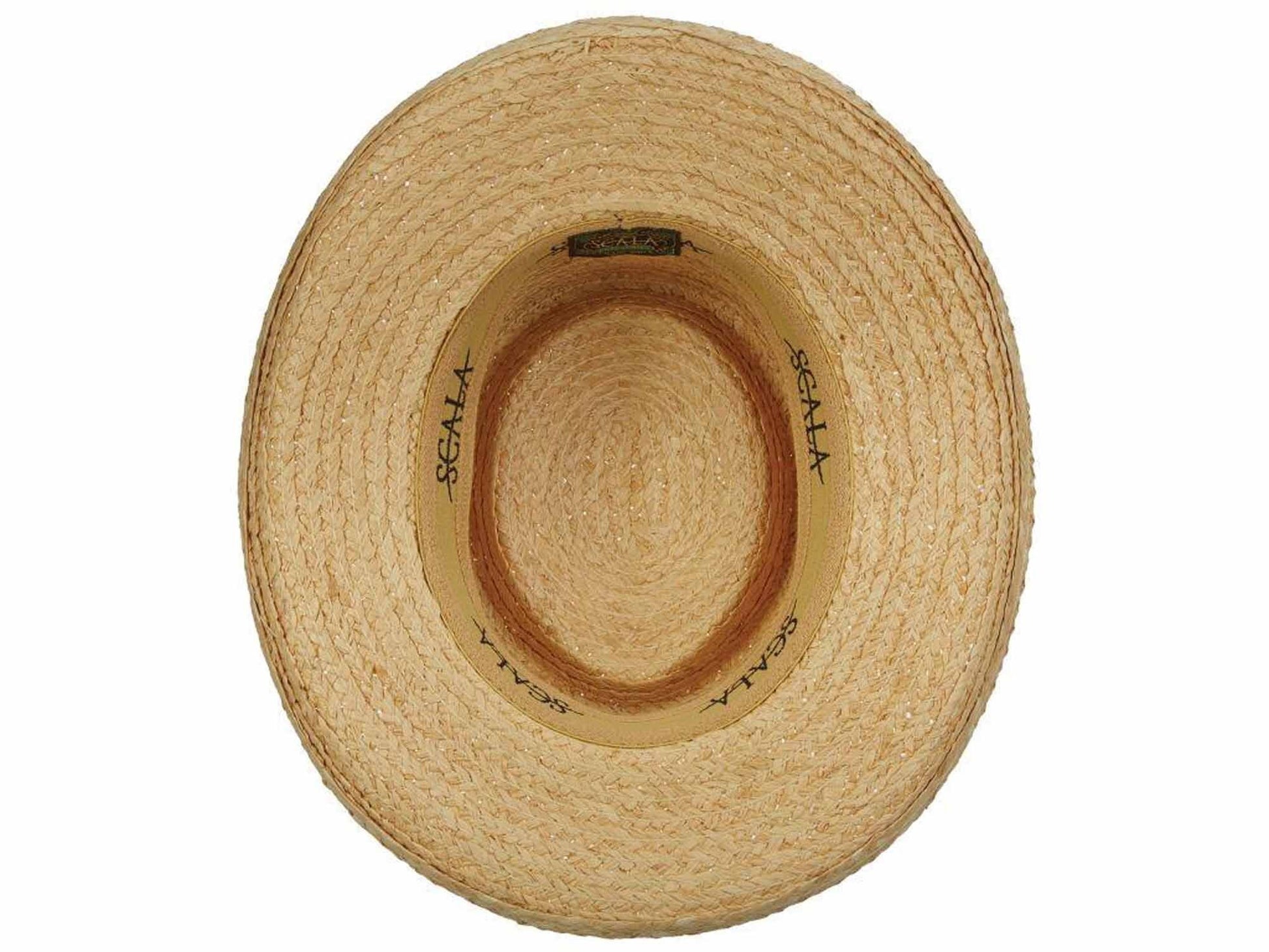 Scala Men's Raffia Straw Golf "DRIVER" Gambler Hat, Style# 321