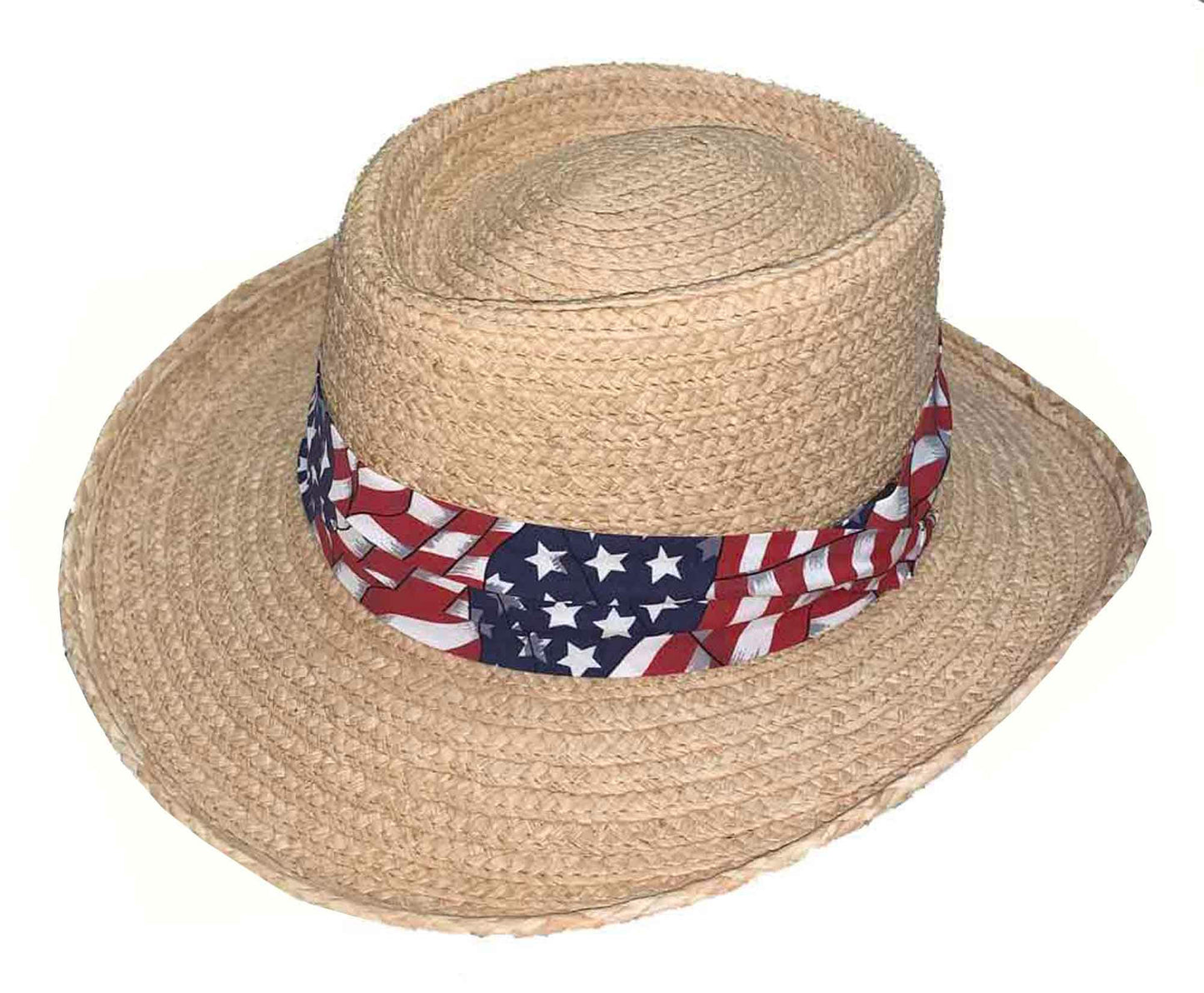 Scala Men's Raffia Straw Golf "DRIVER" Gambler Hat, Style# 321