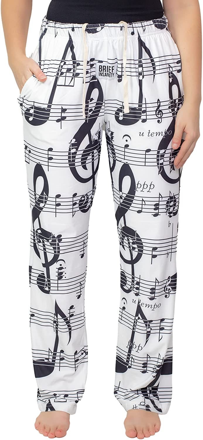 Brief Insanity Unisex Music Notes lounge pant