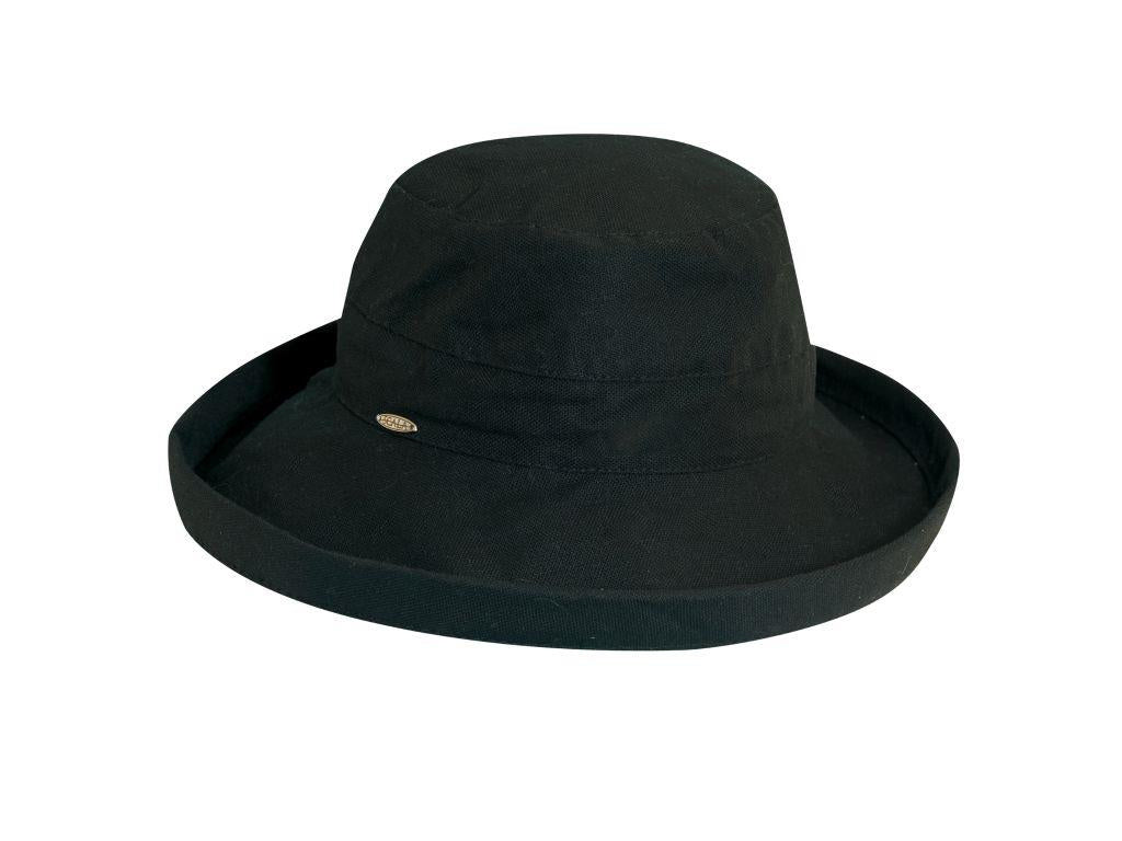 Scala Women's "BARI" Cotton Hat with Inner Drawstring and Upf 50+ Rating, 2-1/2" Brim,Style#LC484