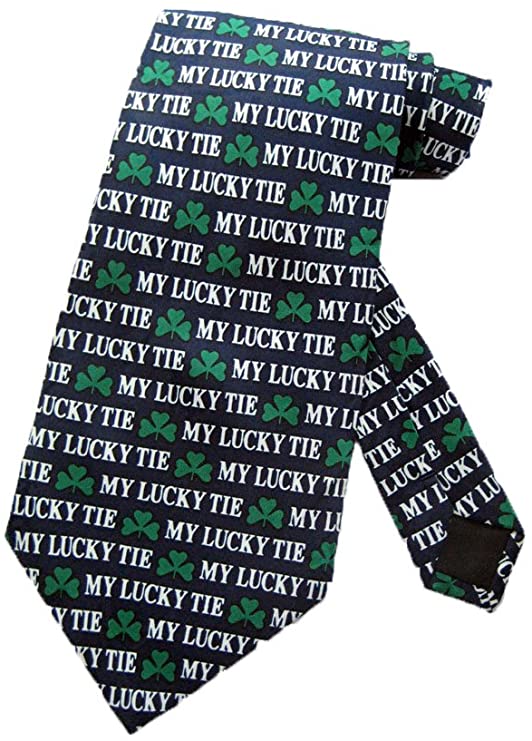 st patrick day pollyester shamrock tie