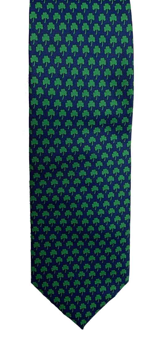 st patrick day pollyester shamrock tie