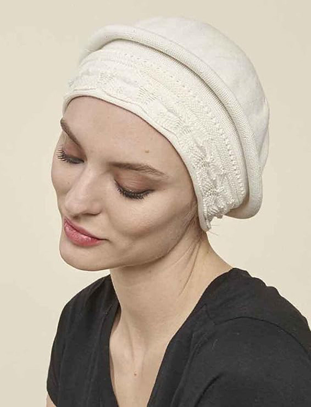 *Parkhurst Cotton Knit Pointelle Beret Topper Style#30014