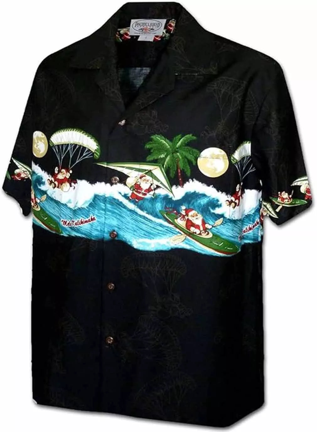Pacific Legend Christmas Santa Claus Hawaiian Shirt, Style#440-3960