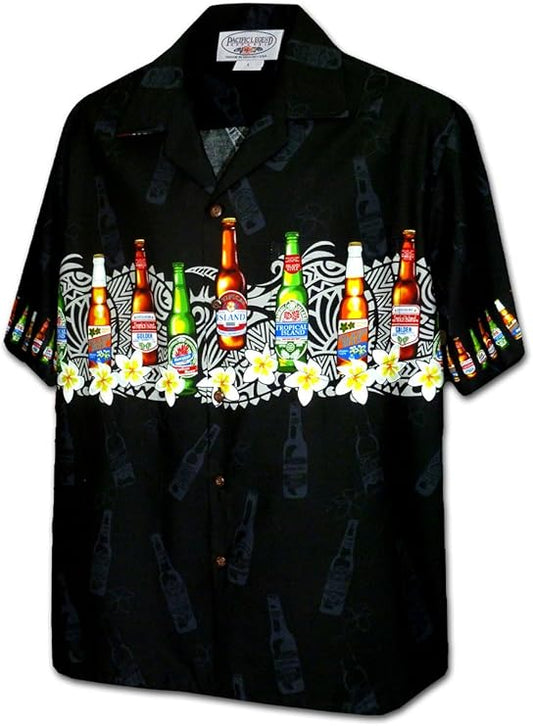 Pacific Legend Beer Men's Fun Hawaiian Shirt, Style#440-3946