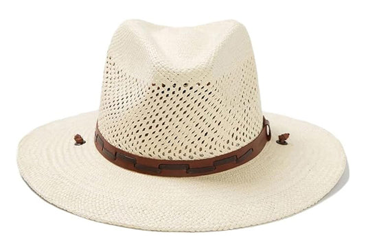 B "Stetson Men's Stetson Airway" Vented Panama Straw Hat, Style# TSARWY-3830