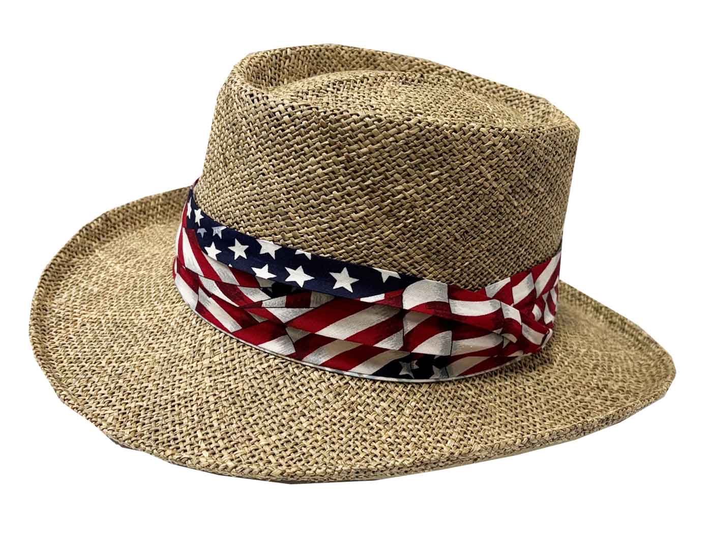 B Scala "FARREN" Fine Seagrass Gambler Golf Hat with 3 1/4" Brim, Style#SCA11890