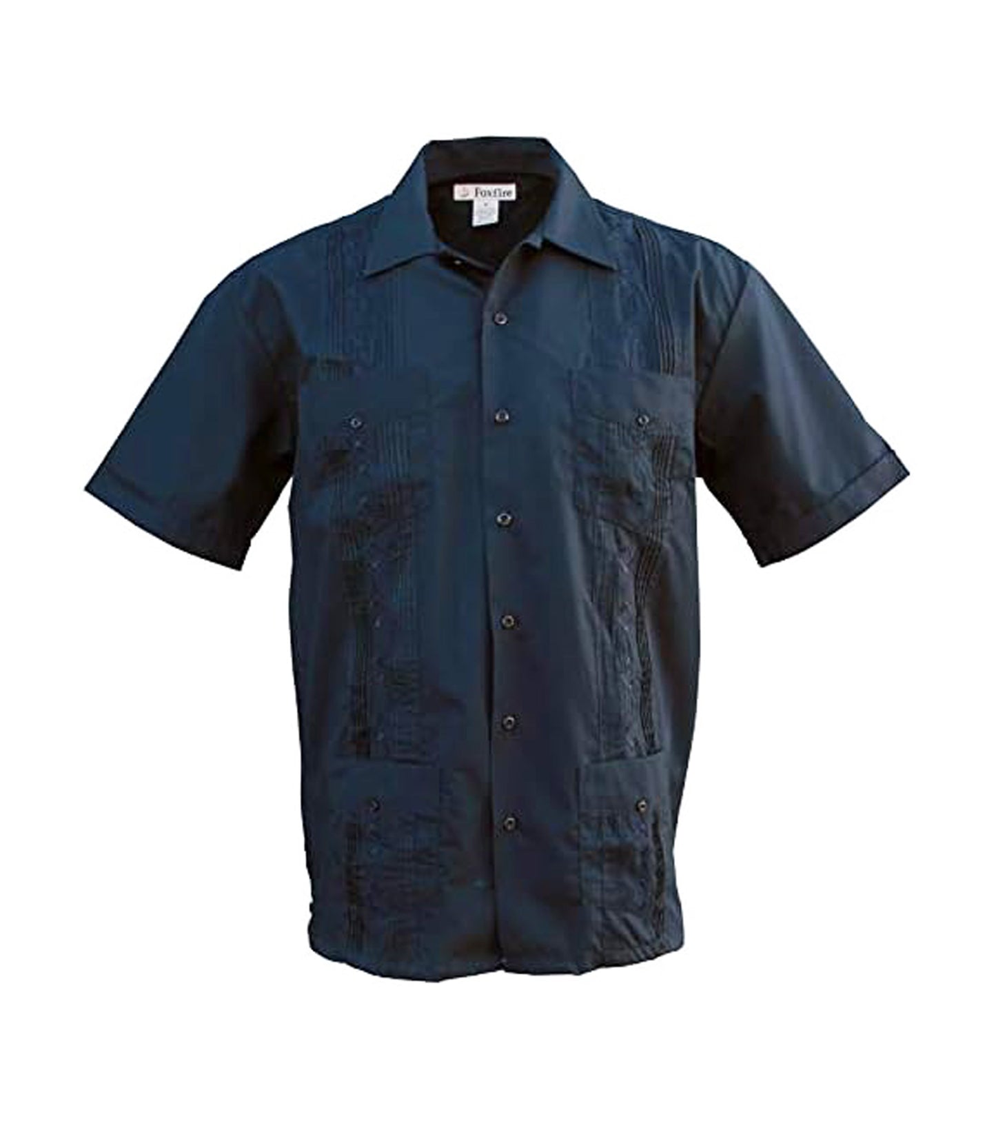X FOXFIRE Sportswear Men's Short Sleeved Embroidered 4-Pocket Guayabera Shirt, Style#321