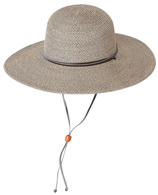 C- Jeanne Simmons- Soft Paper Braid Straw Round Crown Hat w/ 4" Brim & Chin Cord, Style# 8500