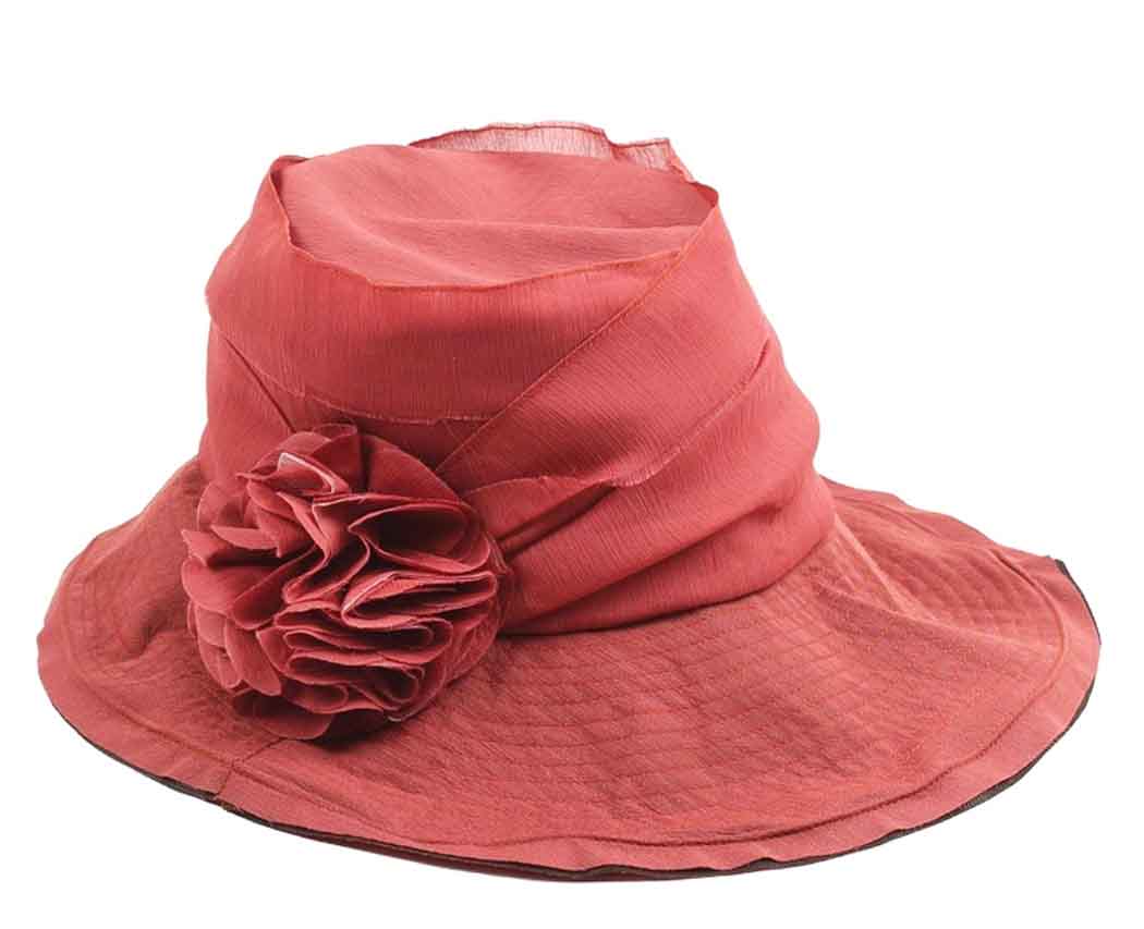 C- Jeanne Simmons Women's Asymmetrical Sun Hat with Bendable Wired Brim, Style# 4016