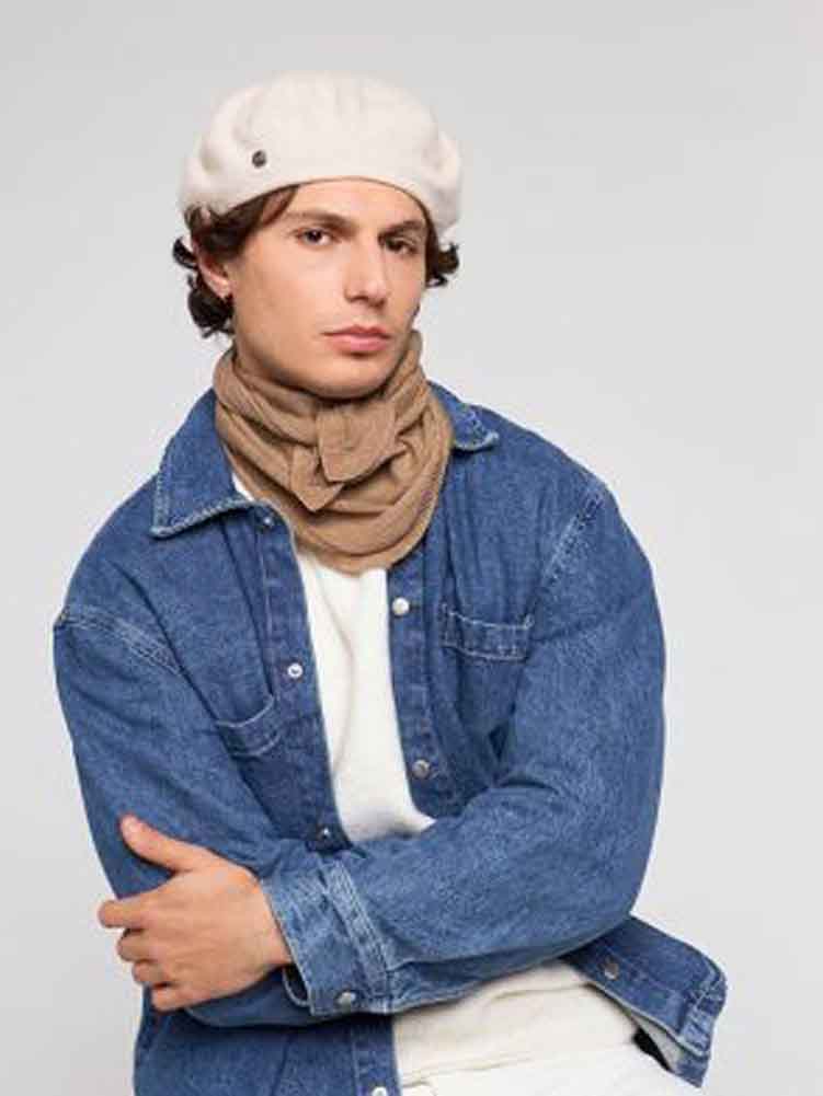 *Laulhere-France "Cocoon" 100% Cashmere Acetate-Lined French Beret, Style#274