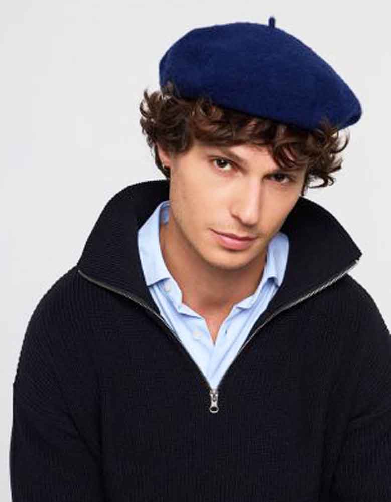 *Laulhere-France "Cocoon" 100% Cashmere Acetate-Lined French Beret, Style#274