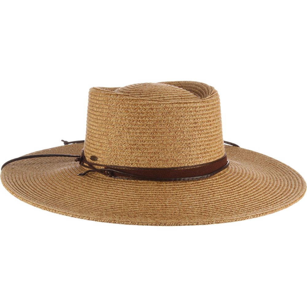 C- Scala Women's BRUGES Boater Crown Chin Cord Sunhat, Style#LP280