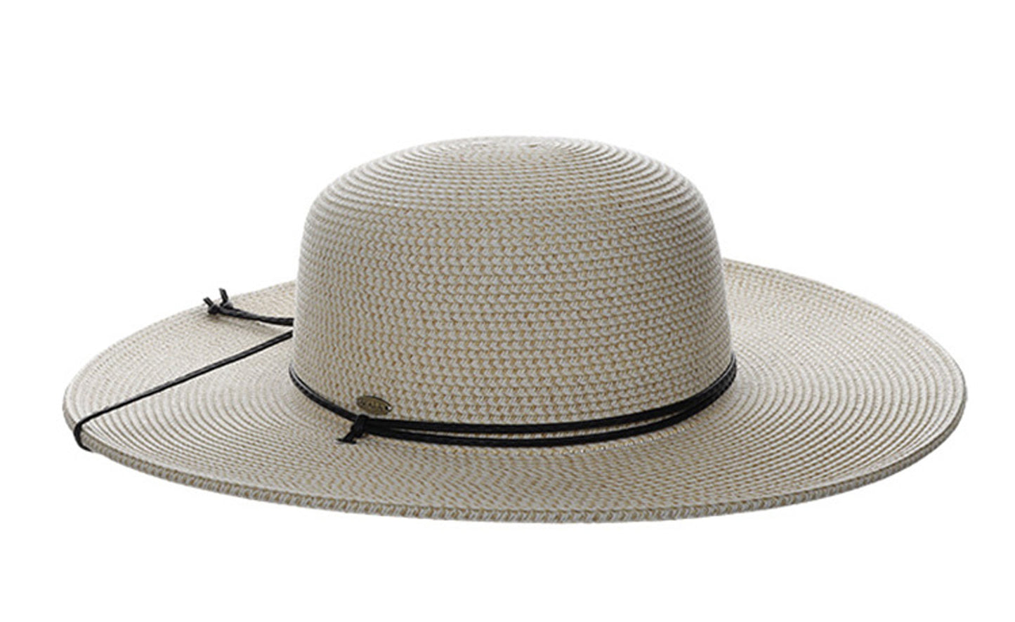 C- Scala Womens "Cleo" Paper Braid Round Crown Sunhat with 4" Brim & Chin Cord, Style# LP46