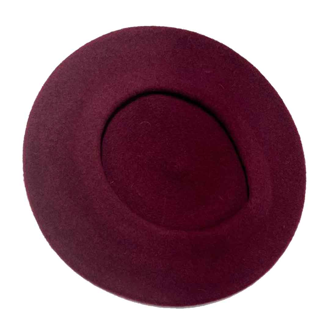*Traditional 11" French Wool Beret, FQH, Made in Europe