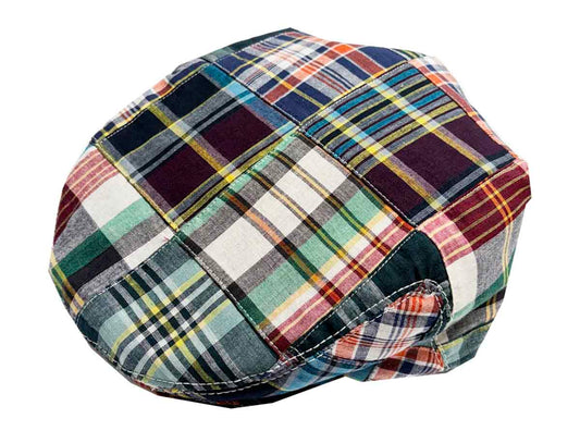 A--New York Hat Co. Madras Patchwork 100% Cotton IVY Cap, Style#6000