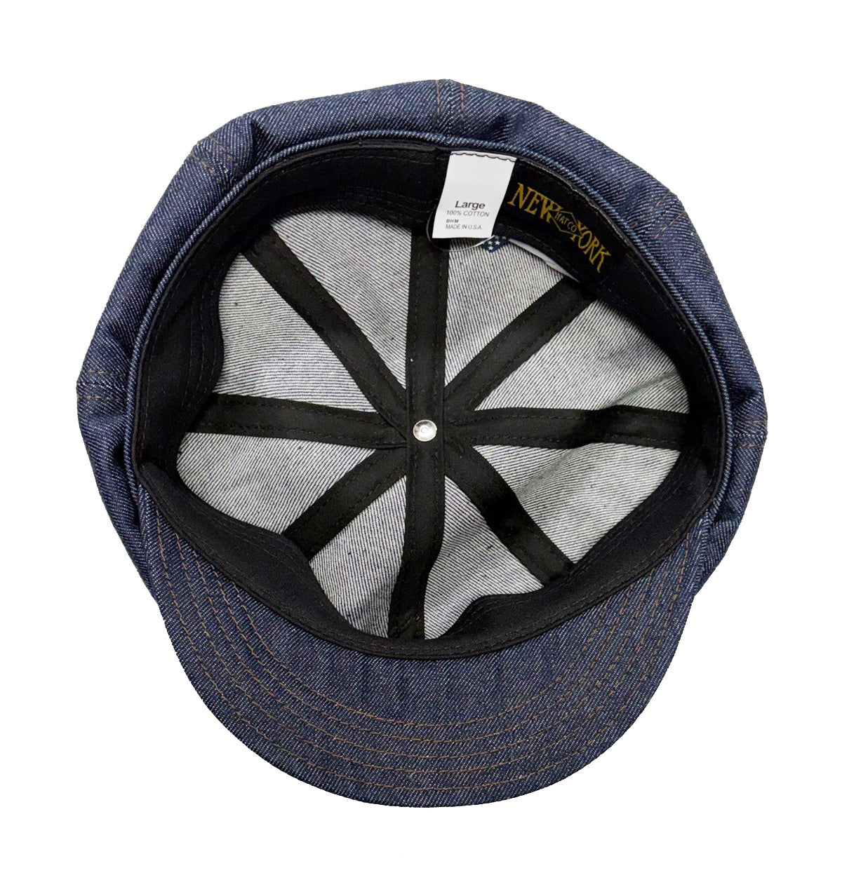 A--New York Hat Co. DENIM STITCHED Spitfire Cap, Style#6221