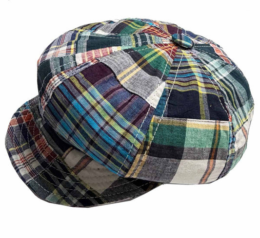 A--New York Hat Co. Madras Patchwork 100% Cotton SPITFIRE Cap, Style#6228