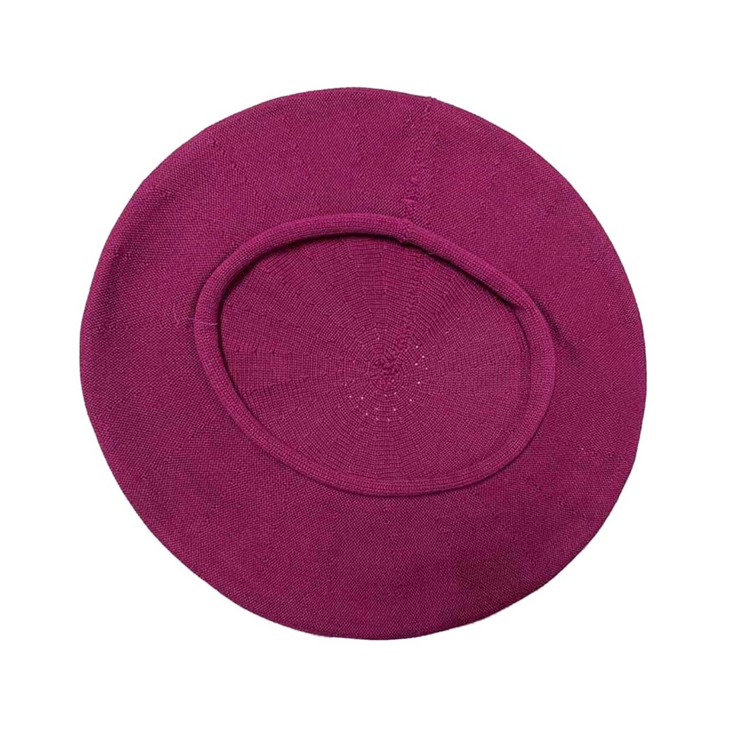 Raspberry Cotton Classic French Beret, NEW! "The kind you find in a Secondhand Store", PARKHURST BERETS, Made In Canada, #30017