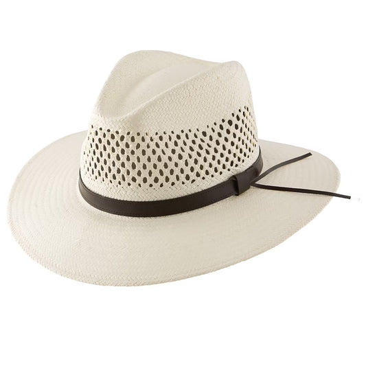 B Stetson Hats - "DIGGER" Shantung Vented Straw Outback Hat, Style#3832