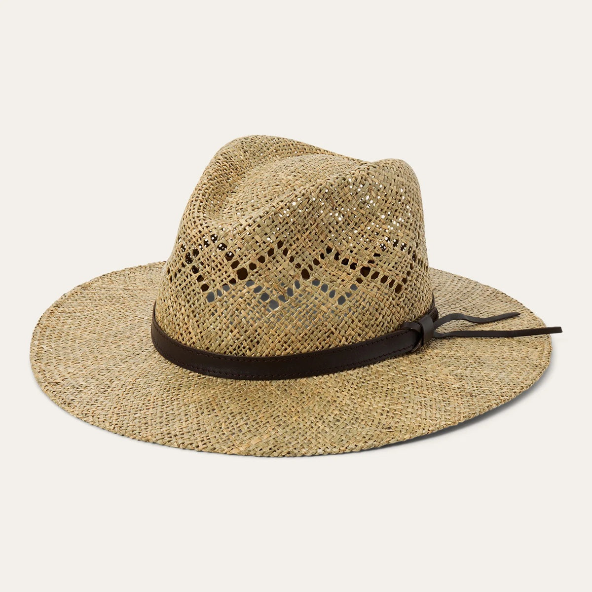 B Stetson Hats - "DOVE MOUNTAIN" Outdoor Vented Seagrass Hat, Color Wheat, Style#383205